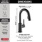 Delta Trinsic Single Handle Pull-Down Bar / Prep Faucet 9959-BL-DST - alternate 4