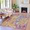 Homeroots 3' X 5' Blush Orange And Teal Blue Abstract Washable Indoor Outdoor Area Rug 631981 - alternate 7