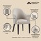 Manhattan Comfort 6-Piece Hillman Dining Chair and Arm Chair in Light Grey 6-DC087AR2-LG - alternate 5