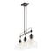 Jonathan Y Marlowe 32.5" 3-Light Farmhouse Industrial Iron/Glass Linear LED Pendant, Oil Rubbed Bronze/Clear JYL7589A - alternate 1