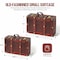 Vintiquewise Wooden Vintage Luggage Trunks - Antique Carry on Suitcase Storage Box with Hinged Lids, PK2 QI003013.2 - alternate 5