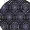 Homeroots 8' Purple Charcoal And Gray Round Medallion Washable Indoor Outdoor Area Rug 587718 - alternate 5