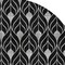 Homeroots 8' Black And Ivory Round Geometric Washable Indoor Outdoor Area Rug 596005 - alternate 4