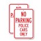 Signmission No Parking Police Cars, 12'' X 18'' 2 Signs, Heavy Gauge Aluminum, 2PK A-1218-2PACK-25013 - alternate 1