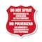 Signmission Bilingual No Spray Shield Sign Do Not Sp, 12 Inch X 12 Inch, Plastic Sign SHI-P-12-366 - alternate 1