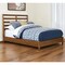 Homeroots Brown Slat Back Solid Wood Full Bed Frame 524830 - alternate 1