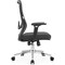 Leisuremod Adorit Ergonomic Office Chair - Mesh Back, Cotton Seat, Adjustable Height & 360 deg Swivel AO60BL - alternate 7
