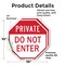 Signmission Private Do Not Enter, 10 inch X 10 inch, Vinyl Decal, 2PK OC-D-2PACK-10-137 - alternate 2