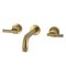 Kingston Brass Double-Handle Wall Mount Bathroom Faucet with Knurled Handle, Brushed Brass KS8127KNL - alternate 1