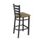 Holland Bar Stool Co 30" Stationary Bar Stool, Black Wrinkle, Rein Thatch Seat 40030BW026 - alternate 3