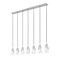 Z-Lite Aimie 7-Light Linear Chandelier, 6 in W, Brushed Nickel 828P6-7L-BN - alternate 5