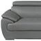 Homeroots 86" Gray Leather Sofa With Silver Legs 329527 - alternate 6