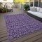 Homeroots 9' X 12' Purple Eggplant And Ivory Floral Washable Indoor Outdoor Area Rug 581922 - alternate 8