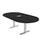 Skutchi Designs 7ft Conference Table With Power Unit | 6 Person Modular Racetrack Meeting Table | Harmony Series HAR-RAC-48X84-T-U999ST19-ESIL - alternate 1
