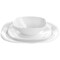 Gibson Ultra Piazza 18 Piece Soft Square Tempered Opal Glass Dinnerware Set in White 131711.18R - alternate 6