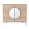 Homeroots 31in Brown and White Wood Accent Cabinet With Two Doors 716322 - alternate 1