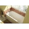 Bootz Aloha 60''Lx30'' Wx14-1/4''D Porcelain Enamel Alcove Right Drain Bathtub in Wht 011-3364-00 - alternate 4