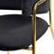Leisuremod Axis Collection Modern Gold Dining Chair in Black ACG22BL - alternate 7