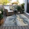 Homeroots 10' X 14' Graphite And Gold Abstract Washable Indoor Outdoor Area Rug 618507 - alternate 6