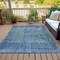 Homeroots 10' X 14' Blue And Ivory Abstract Washable Indoor Outdoor Area Rug 631094 - alternate 4