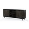 Homeroots 72in Dark Brown Solid Wood Cabinet Enclosed Storage Distressed TV Stand 489503 - alternate 3