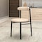 Leisuremod Lume Modern Dining Side Chair in Polyester with Black Steel Frame in Dark Taupe, 4PK LC20DTP4 - alternate 6