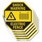 Signmission Shock Warning Electric Fence, 4 inch X 4 inch, Vinyl Decal, 5PK OC-D-5PACK-4-51 - alternate 1