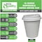 Ecoquality 10oz White Hot Drink Coffee Cups with White Dome Lids - For Coffee Shops, and Latte, 100PK EQ10WHTPCWDL-100 - alternate 2
