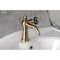 Kingston Brass One-Handle Single-Hole Bathroom Faucet with Push Pop-Up Drain, Antique Brass KS3543RNX - alternate 3