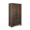 Homeroots 40in Dark Brown Solid Wood Curio Cabinet With Two Doors And Three Drawers 611050 - alternate 4