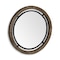 Homeroots 28" Brown Round Wood Framed Accent Mirror 376408 - alternate 5