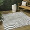 Jonathan Y Maribo High-Low Abstract Groovy Striped Gray/Ivory 7 ft Square Indoor/Outdoor Area Rug SCN103B-7SQ - alternate 1
