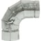 Selkirk VP PELLET PIPE Stove Pipe Elbow, 90 deg Angle, 3 in, Stainless Steel, Galvanized 243231 - alternate 3
