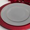 Smarty Had A Party 10.25" Gray with Gold Organic Round Disposable Plastic Dinner Plates (120 Plates), 120PK 930GG-CASE - alternate 8