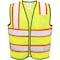 Neiko X-Large High Visibility Safety Vest, 3 Pockets and Zipper, Neon Yellow, Adult 53991A - alternate 1