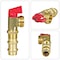 Everflow Washing Machine Replacement Valve 1/2" Press Inlet x 3/4" MHT Outlet, Brass, For Hot Water Supply 540R - alternate 4