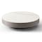 Homeroots 41" White and Gray Ceramic Tile and Wood Round Pedestal Coffee Table 714509 - alternate 4