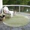 Homeroots 8' Green And Ivory Round Geometric Washable Indoor Outdoor Area Rug 597627 - alternate 5