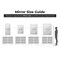 Fab Glass And Mirror Medium Rectangle Hooks Mirror (40 in. H x 18 in. W), Tempered, Glass, Wall Mirror, Clear Finish MRec18x40BE6MM - alternate 5