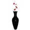 Uniquewise Elegant 3-Piece Tall Floor Vase Set - Glossy White, Black, and Red - 37.5in High, 14in QI003713.3 - alternate 6
