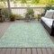 Homeroots 9' X 12' Mint Green Blue And Beige Abstract Washable Indoor Outdoor Area Rug 602573 - alternate 6