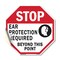 Signmission Stop Ear Protection Required Beyond, 10 Inch X 10 Inch, Vinyl Decal OC-D-10-178 - alternate 1