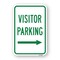 Signmission Visitor Parking With Right Arrow, Heavy-Gauge Aluminum, 18" x 24", A-1824-24690 A-1824-24690 - alternate 1