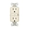 Eaton Wiring Devices Eaton Tamper-Resistant GFCI Receptacle, 125 V, 15 A, NEMA: NEMA 5-15R, Back, Side Wiring, Light Almond TRGF15LA - alternate 4