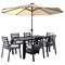 Leisuremod Chelsea Aluminum Outdoor Dining Table With 8 Chairs and Cushions, Beige CC20-T63BL-BG6 - alternate 1