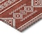 Homeroots 5' X 8' Red And Ivory Southwestern Washable Indoor Outdoor Area Rug 593715 - alternate 5