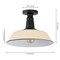 Jonathan Y Camila 14" 1-Light Classic Industrial Indoor/Outdoor Iron LED Semi Flush Mount, Matte Almond JYL7617J - alternate 7