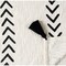 Homeroots Black and White Woven Cotton Striped Throw Blanket 516490 - alternate 6