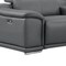 Homeroots Battleship Gray Leather Modular L Shaped Eight Piece Corner Sectional With Console 643921 - alternate 2
