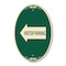 Signmission Visitor Parking With Left Arrow, 12 Inch X 18 Inch Architectural Oval, Heavy Gauge Aluminum A-OV-G-1218-24377 - alternate 1